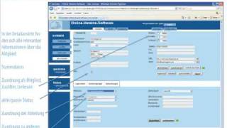 wwwOnlineVereinsSoftwarede Funktionen [upl. by Ellicul]