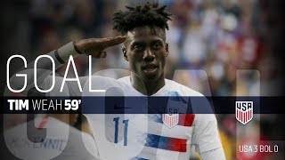 MNT vs Bolivia Tim Weah Goal  May 28 2018 [upl. by Nivrek]