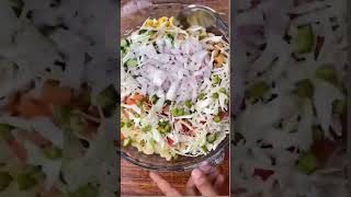 Easy Mecroni Salad shortsfeed mecronisalad delicious food [upl. by Nesila]