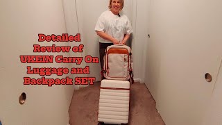 REVIEW of the UKEIN luggage travel set with backpack and toiletries bag and TSA lock [upl. by Pirali278]