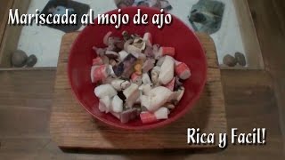 Como hacer una mariscada al mojo de ajo [upl. by Ycnaf]