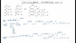 Calcularea puterilor lui i [upl. by Moorish]