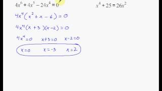 Solving Polynomial Equations by Factoring [upl. by Ordway]