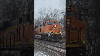 More BNSF Duos CP 734  Dec 0724 cptrain canadianpacificrailway bnsf bnsfrailway cprail [upl. by Atsirc]