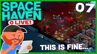 Space Haven LIVE🔴 S12 E07  Only THIS Time We Keep Shields Up  Spaceship Building Sim [upl. by Ecenaj]