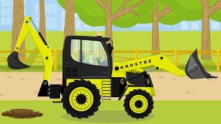 Koparko Ładowarka Maszyny Budowlane Bajka Dla Dzieci  Backhoe Loader Excavator For Kids [upl. by Marsiella720]