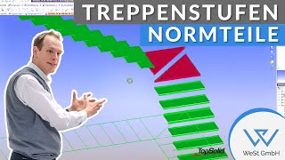 Wie erstellt man eigene Normteile für Treppenstufen  TopSolid Tutorial [upl. by Ameer]