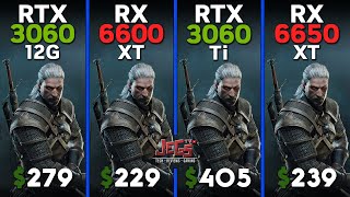 RTX 3060 12G vs RX 6600 XT vs RTX 3060 Ti vs RX 6650 XT  Ryzen 5 7600  Tested in 15 games [upl. by Hannahsohs409]