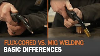 Flux cored vs MIG Welding Basic Differences [upl. by Auhsoj]