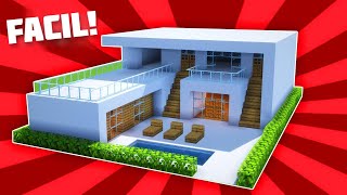 ✔ Como hacer una CASA MODERNA PERFECTA en Minecraft para Survival [upl. by Rae]