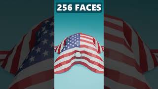 🇺🇸 USA Flag Cloth Simulation blender shorts simulation america [upl. by Eceela]