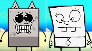 SpongeBob DoodleBob vs ZOONOMALY cartoon Animation [upl. by Leisha715]