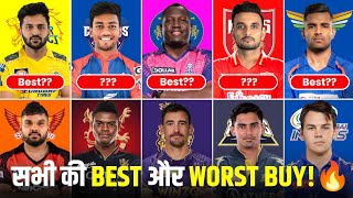 IPL 2024  ALL 10 TEAMS ONE BEST AND WORST BUY OF IPL 2024 AUCTION  IPL ANALYSIS [upl. by Odlo]