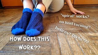 KNITTING 1941 SPIRAL SOCKS  Also a rant on how the spiral socks work and helical deformations [upl. by Tades]