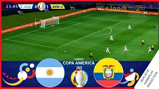 ARGENTINA vs ECUADOR  RESUMEN GOLES Copa America 2021 Cuartos de Final [upl. by Gnol]