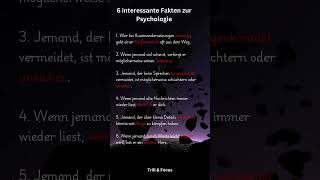 6 interessante Fakten zur Psychologie darkpsychology motivation mindset facts [upl. by Xineohp]