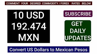 Best Exchange Rate Us Dollar to Mexican peso [upl. by Arymas]