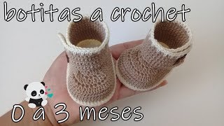 Tutorial botas de bebe a crochet 0 a 3 meses [upl. by Claresta25]