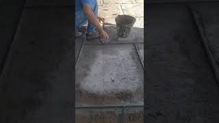 Installation of terrazzo mosaic joints [upl. by Hanimay]