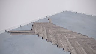 How to Install SLY Herringbone Droplock 400 Design Floors [upl. by Eirhtug716]