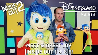 Disneyland Paris June 30th 2024 Meet amp Greet Joy Inside Out 1 amp 2 [upl. by Airdnaid]