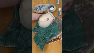 Satisfying and Relaxing Session of Painting Underglaze on Pottery [upl. by Kerk425]