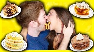 TASTING CRAZY PANCAKES with THE GABBIE SHOW [upl. by Will390]