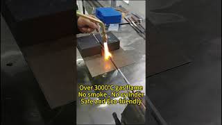 Oxyhydrogen gas flame brazing copper bar [upl. by Astra454]