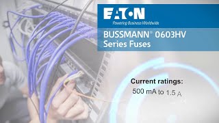 Bussmann series 0603HV Fuse for RJ45 connector applications [upl. by Binky]