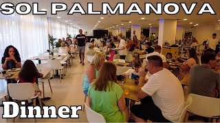 MALLORCA Dinner at SOL PALMANOVA Hotel Palma Nova MAJORCA [upl. by Bronwen500]