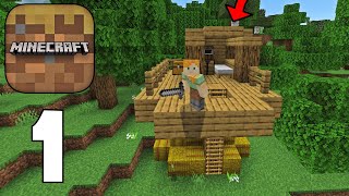 Minecraft Trial  Survival Gameplay Part 1  Small Survival House [upl. by Atimad52]