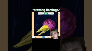 Drawing a flamingo in speed draw roblox flamingo drawing [upl. by Royd]