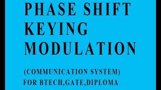 PHASE SHIFT KEYING MODULATION IN HINDI [upl. by Gilberta]