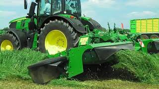 2017 John Deere 6250R Tractor With Triple Mower Conditioner [upl. by Ful]