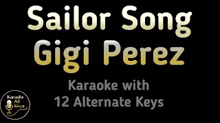 Gigi Perez  Sailor Song Karaoke Instrumental Lower Higher Male amp Original Key [upl. by Noxid]