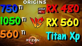 Assassins Creed Origins Rx 480 vs Gtx 1050 Ti vs Rx 560 vs 750 Ti vs 560 Ti vs Bottleneck [upl. by Unni]