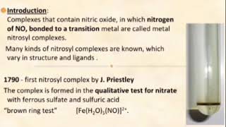 Metal nitrosyl complexes [upl. by Glick]