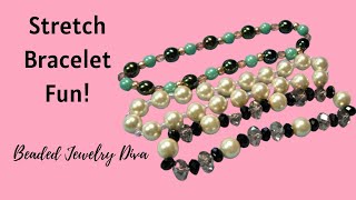 Stretch Bracelet Tutorial  How to Make a Beaded Stretch Bracelet [upl. by Aurel]