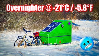 ❄️BIKE CAMPER SURVIVAL WINTER OVERNIGHTER  21°C [upl. by Gilboa]