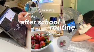 shs student after school routine a study with me 🍓  shs diaries 🌈 [upl. by Champ562]