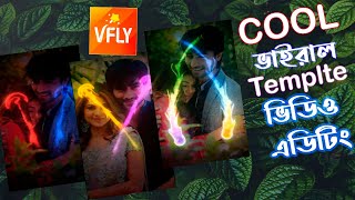 New trending status video editing templet in vfly  cool liquid photo effect [upl. by Ardnassac]