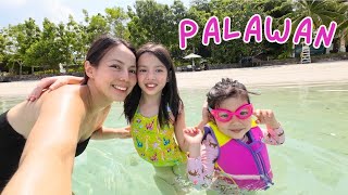 PALAWAN Part 2 We saw a shark and sting ray Snorkeling with the kids  Lucia is 2 months [upl. by Keegan]