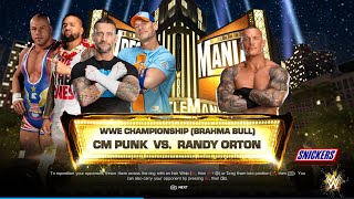 🇮🇳WWE 2k24 🇵🇰TEMANwWE CHAMPIONSHIP BRAHIMA BULLCM PUNK VS RANDY ORTON [upl. by Katuscha]