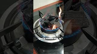 Light Charcoal with a Gas Stove Quick amp Easy Hack homehacks foodhacks [upl. by Damal673]