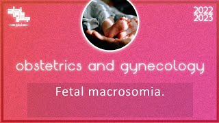 L22 Fetal macrosomia and shoulder dystocia Obstetrics [upl. by Romilda]