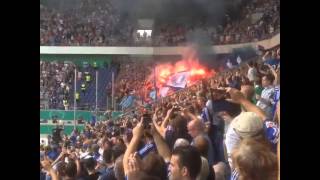 Pyro  Schalke in Duisburg MSV Duisburg vs FC Schalke 04  DFBPokal [upl. by Neerol691]