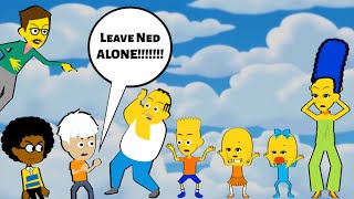 Lincoln Loud and Clyde McBride stop TWAampSFs Simpsons from abusing Ned FlandersUngrounded [upl. by Culver137]