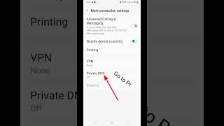 How to turn on Private DNS viral android samsung tech [upl. by Nimaj]