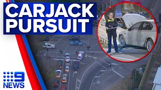 Police investigate series of Melbourne carjackings  9 News Australia [upl. by Katuscha666]