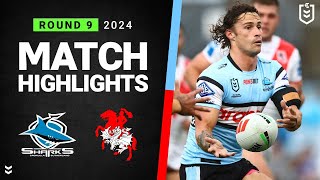 NRL 2024  Sharks v Dragons  Match Highlights [upl. by Roti]